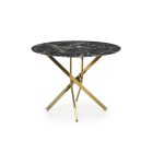 Raymond 2 kerek étkezőasztal – fekete márvány / arany