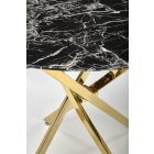 Raymond 2 kerek étkezőasztal – fekete márvány / arany