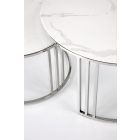 Mercury dohányzóasztal (2 db-os szett) – fehér márvány