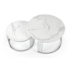 Mercury dohányzóasztal (2 db-os szett) – fehér márvány