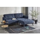 Cornelius kinyitható kanapé lábtartóval – kék