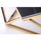 Felicia dohányzóasztal – fekete márvány / arany