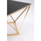 Felicia dohányzóasztal – fekete márvány / arany