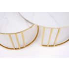 Mercury 3 dohányzóasztal (2 db-os szett) – fehér márvány / arany