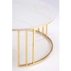 Mercury 3 dohányzóasztal (2 db-os szett) – fehér márvány / arany