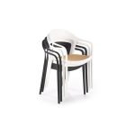 K530 rakásolható szék – natúr / fekete