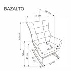 Bazalto hintafotel – mustár