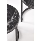 Oreo dohányzóasztal (2 db-os szett) – fekete márvány / fekete