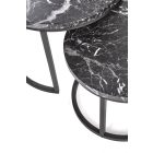 Oreo dohányzóasztal (2 db-os szett) – fekete márvány / fekete