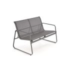 Conor kerti garnitúra (kanapé + 2 fotel + dohányzóasztal) – sötétszürke/világosszürke