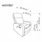 Wonder hintázó-dönthető pihenőfotel – mustár