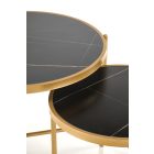 Fatima dohányzóasztal (2 db-os szett) – fekete márvány / arany