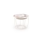 Ines dohányzóasztal (2 db-os szett) – bézs márvány / fehér