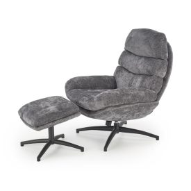 Dario hintázó forgófotel lábtartóval – szürke