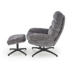 Dario hintázó forgófotel lábtartóval – szürke