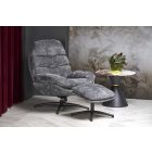 Dario hintázó forgófotel lábtartóval – szürke