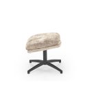 Dario hintázó forgófotel lábtartóval – bézs