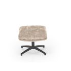 Dario hintázó forgófotel lábtartóval – bézs