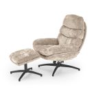 Dario hintázó forgófotel lábtartóval – bézs