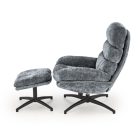 Dario hintázó forgófotel lábtartóval – kék