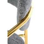 K537 szék – szürke / arany