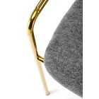 K537 szék – szürke / arany