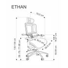 Ethan forgószék – szürke