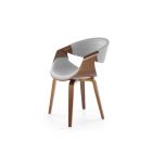K544 szék – szürke / dió