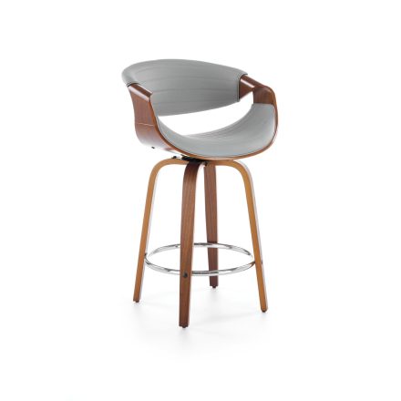 H123 bárszék – szürke / dió
