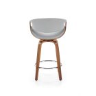 H123 bárszék – szürke / dió