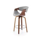 H123 bárszék – szürke / dió