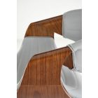 H123 bárszék – szürke / dió