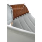 H123 bárszék – szürke / dió