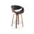 H123 bárszék – fekete / dió