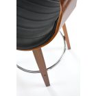 H123 bárszék – fekete / dió