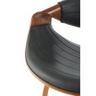 H123 bárszék – fekete / dió