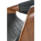 H123 bárszék – fekete / dió