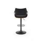 H124 bárszék – fekete / dió