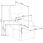 Felipe 2 dönthető pihenőfotel – fahéj