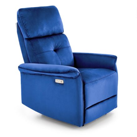 SEMIR elektromos relax fotel, szín: sötétkék