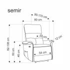 Semir elektromosan dönthető pihenőfotel – mustár