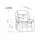 Loris elektromosan dönthető pihenőfotel – szürke