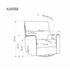 Karim hintázó-dönthető pihenőfotel – bézs