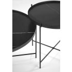 Julieta dohányzóasztal (2 db-os szett) – fekete márvány / fekete