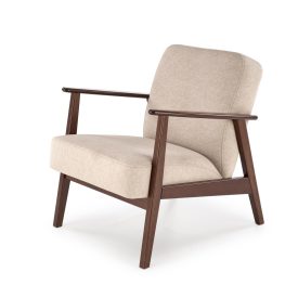 Milano 1S pihenőfotel – bézs / sötét dió