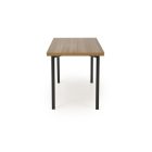 Milton étkezőszett (asztal + 4 szék) – natúr / fekete