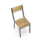 Milton étkezőszett (asztal + 4 szék) – natúr / fekete