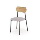 Nando étkezőszett (asztal + 2 szék) – natúr / fekete / szürke