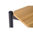 Nando étkezőszett (asztal + 2 szék) – natúr / fekete / szürke