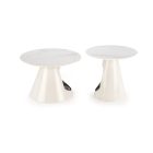 Osario dohányzóasztal (2 db-os szett) – fehér márvány / fehér